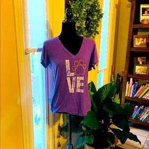 LSU Women’s Vee Neck Tee Size XL
